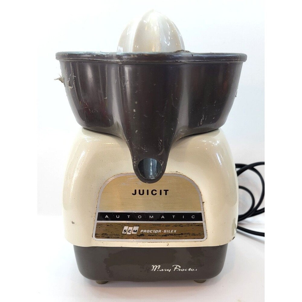 Vintage Proctor Silex Juicit Automatic Citrus Juicer J101WA Tested Works USA